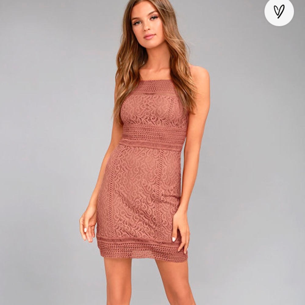 Black Swan Tyra Rusty Rose Lace Dress